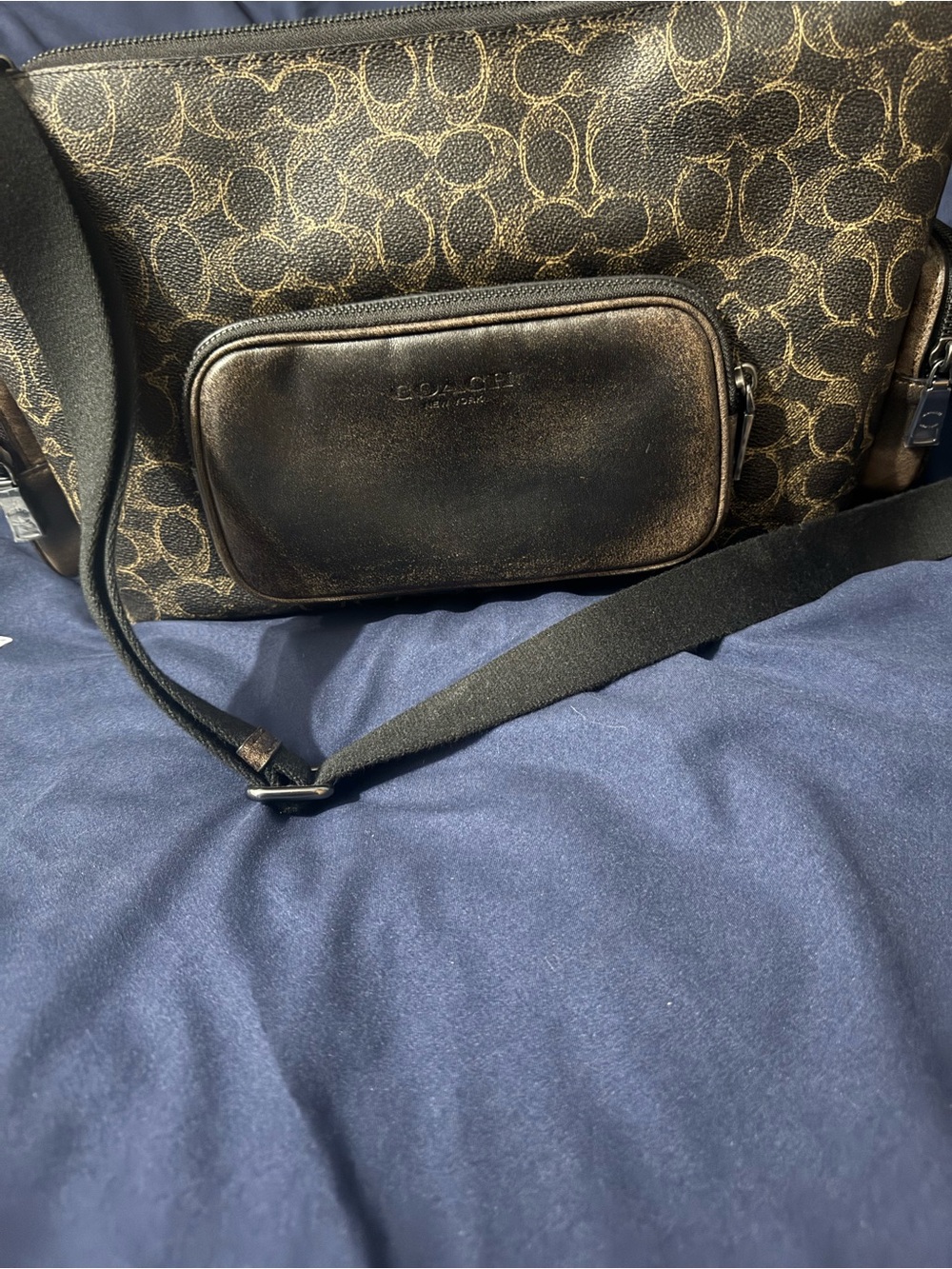 Coach Finn Loved Signature Canvas Crossbody Bag - Picture 2 of 8